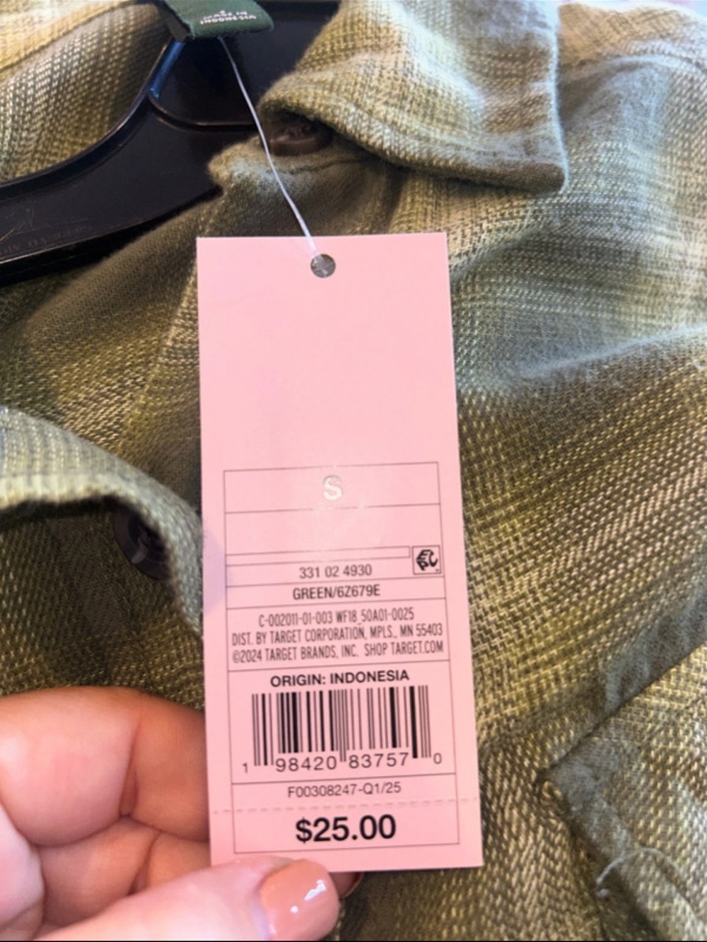 wild fable Olive Green Plaid Button-Down Shirt - Picture 8 of 10